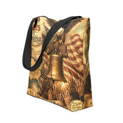 Black handle tote