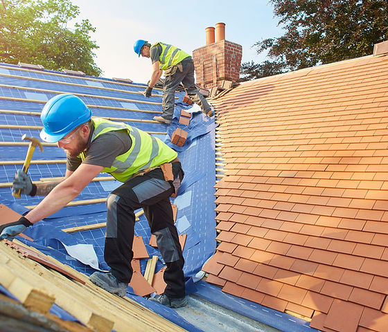 Re-roof in progress