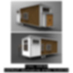 Caroline tiny house showing abstract weathering steel cladding designed by Eniac Design for Zen Tiny