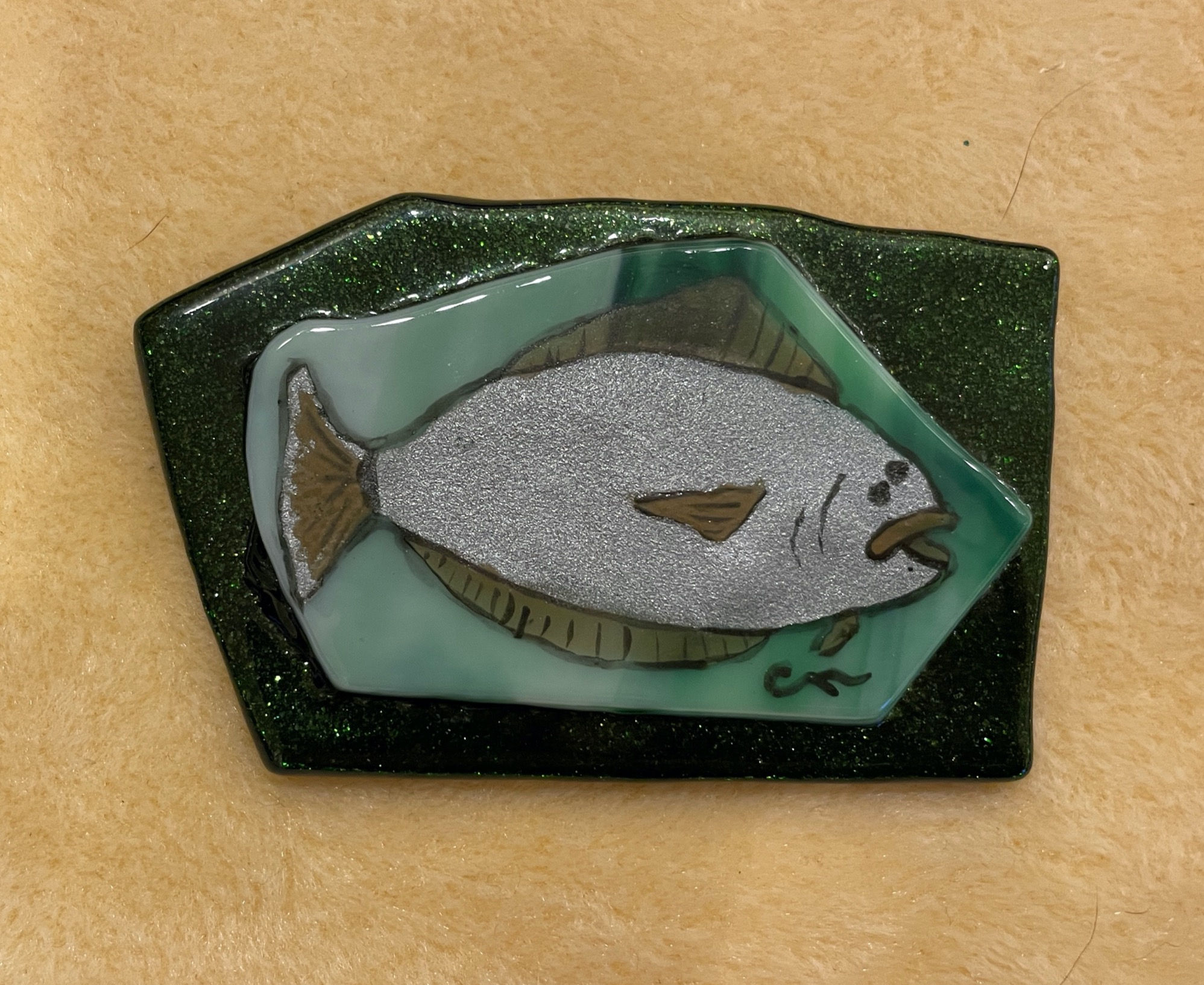 Halibut Painting on Glass