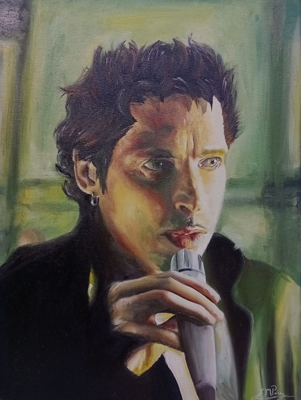 Retrato de Chris Cornell Autor-Joaquin Mauro Perez Tmaño-40x30 cm