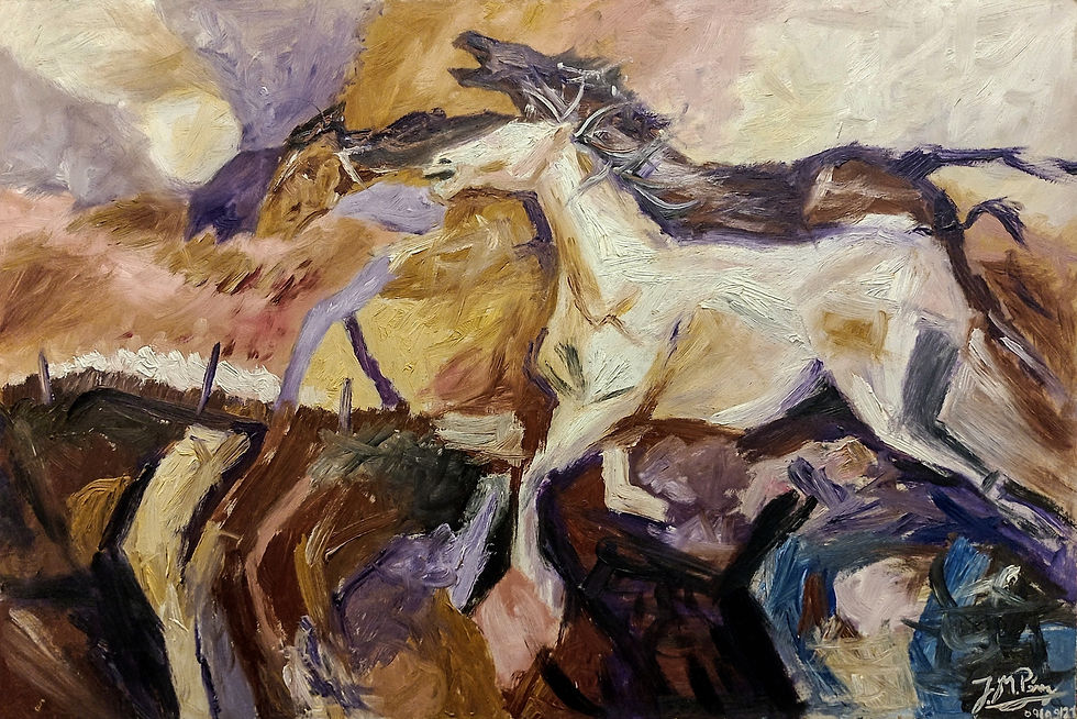 Reinterpretación de los caballos de Castagnino