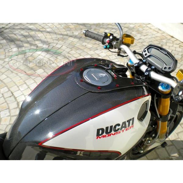 サムネイル： CRBONVANI:DUCATI:MONSTER1100/796/696用：タンクサイドパネル　ホワイト　Rセット