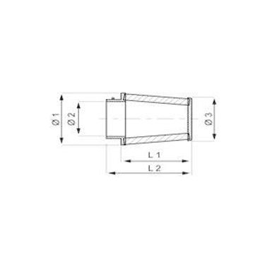 サムネイル： 【CYL70.4S】《円筒型》コニカルフィルター Φ70 x 75mm(取付口内径 x 長さ) スプリントフィルター