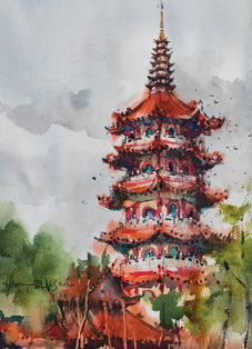 Tua Pek Kong Temple Pagoda, Sibu by Khoo Cheang Jin