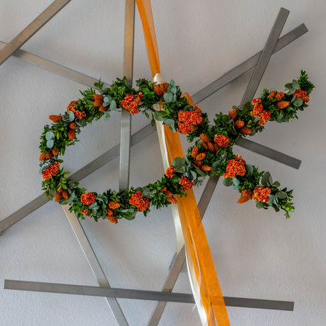 Blumen Dekoration Erstkommunion Feier Eingang