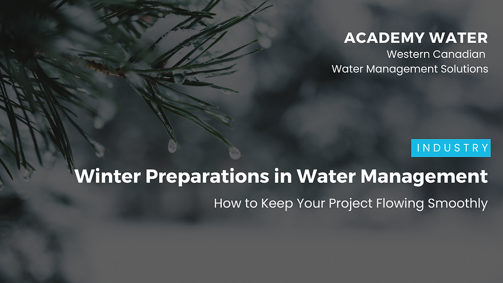 winter preparations in water management