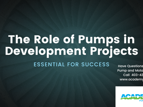 The Role of Pumps in Development Projects: Essential for Success
