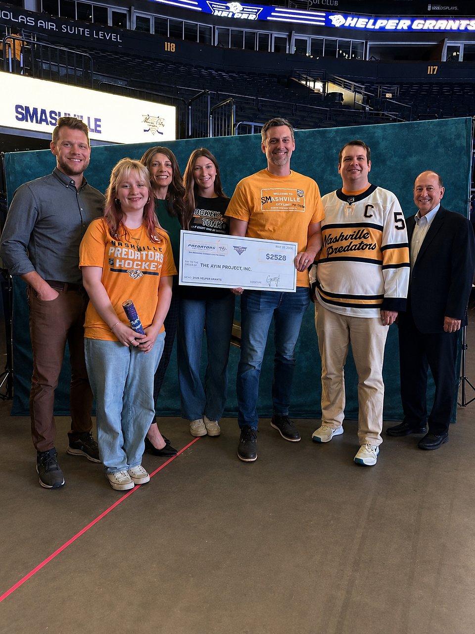 The Ayin Project is honoured to have accepted a 2026 Helper Grant from the Nashville Predators Foundation at Bridgestone Arena.