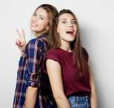 lifestyle and people concept: Two young