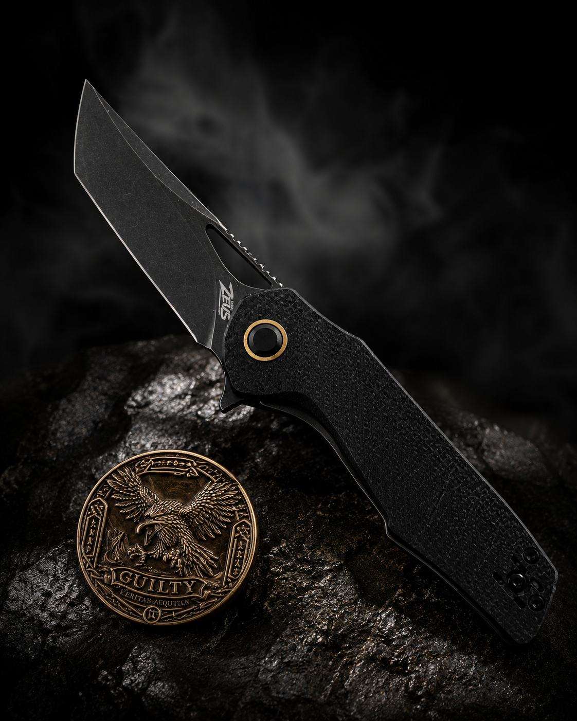 Grissom Knife and Tool Baby Zeus Black G10 2.88 T/E Dark Stonewash