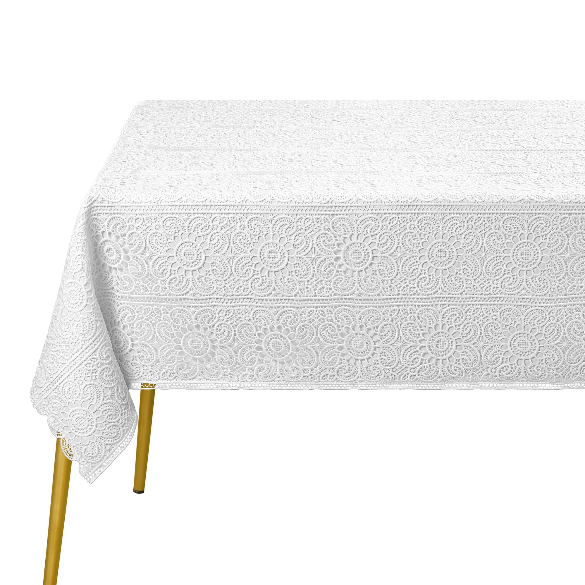 Lace tablecloth with floral base