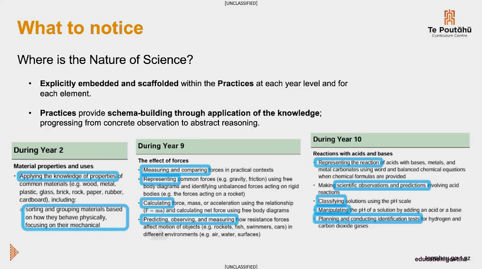 Recording & Transcript: Unpacking the Draft Science Learning Area (Year 9 - Year 10)