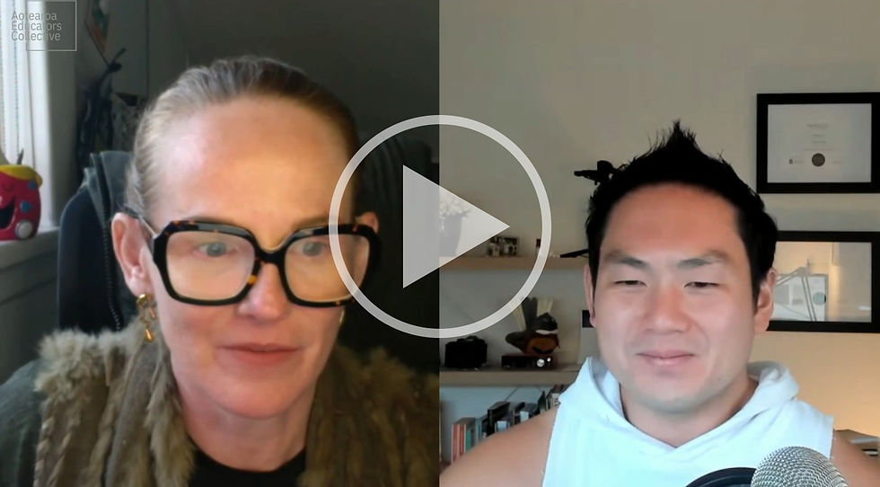 Screenshot of an "Afterschool Special" science curriculum webinar video featuring presenters Claire Coleman and Lian Soh, embedded within a newsletter updating educators on Phase 5 science subject consultations.