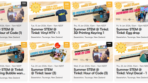 A full line-up of Summer STEM @ Tinkd holiday workshops are running for January 2026, with sessions ranging from Hour of Code, vinyl design, and laser cutting through to 3D printing, bubble wands, keyrings, and a free Pathfinder Egg Drop challenge.