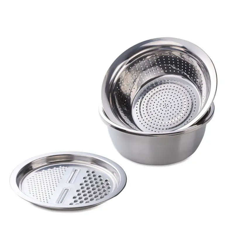 Thumbnail: 5 in 1 Kitchen Tool Stainless Steel Drain Pot Food Chopper