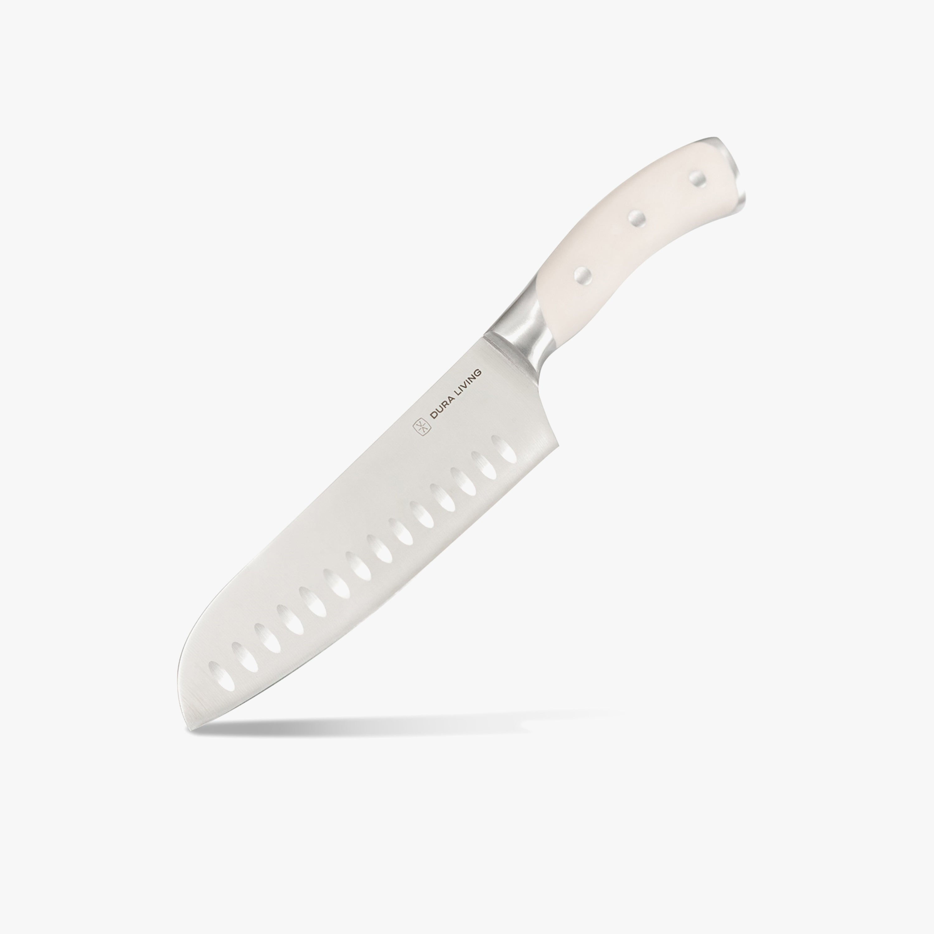 Elite 7 Inch Santoku Knife - Cream
