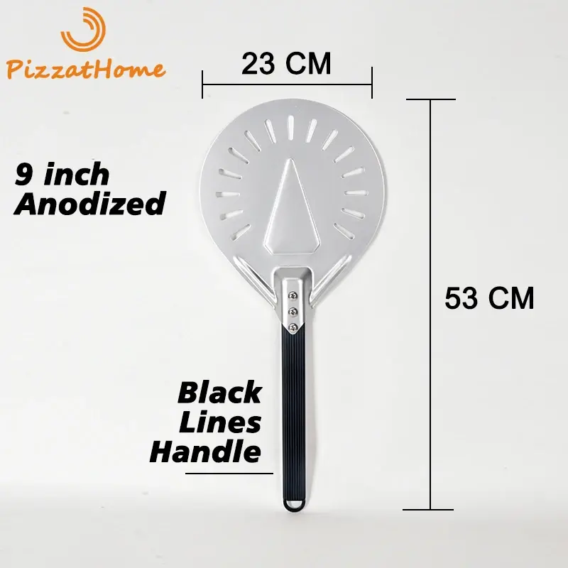 Thumbnail: PizzAtHome Long Handle 7/ 8/ 9 Inch Perforated Pizza Turning Peel