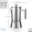 Thumbnail: Espresso Maker Stainless Steel 4Cup 6.8 Oz Induction Moka Pot