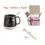 Thumbnail: Outline in Gold Ceramic Mug With Lid Spoon, Cup Kitten Coffee