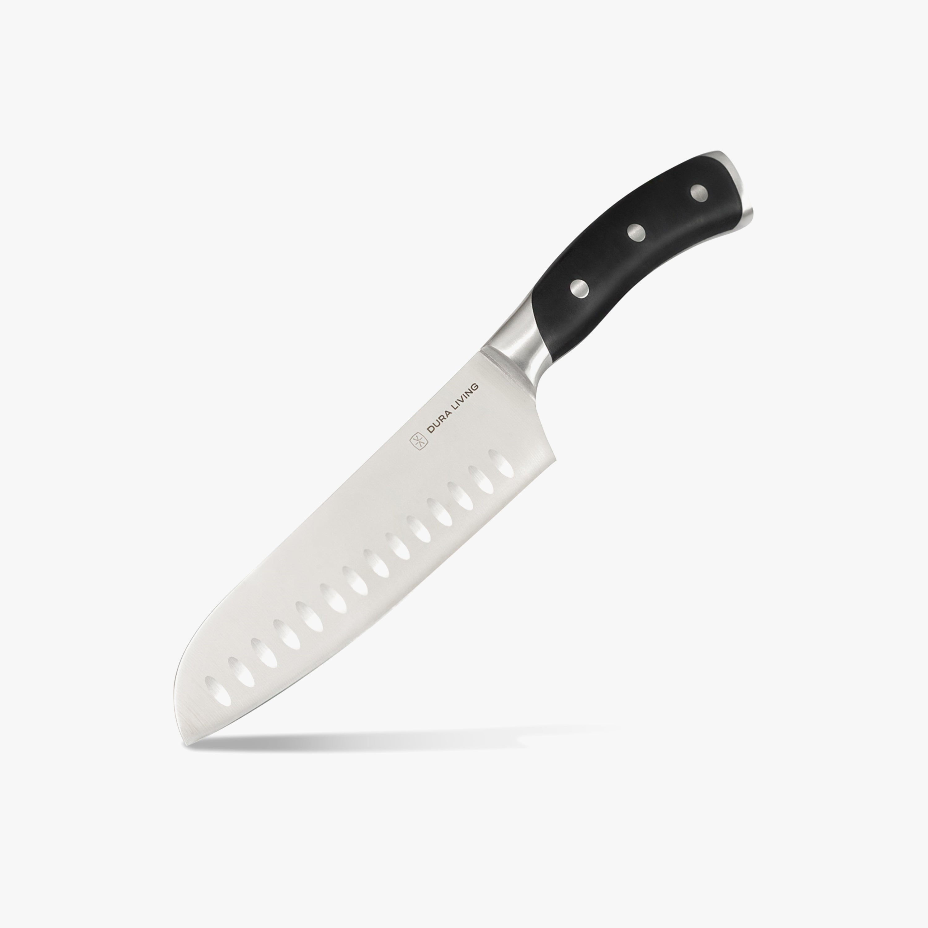Elite 7 Inch Santoku Knife - Black