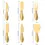 Thumbnail: Gold Matte Stainless Sttel Handle Cheese Knife Set