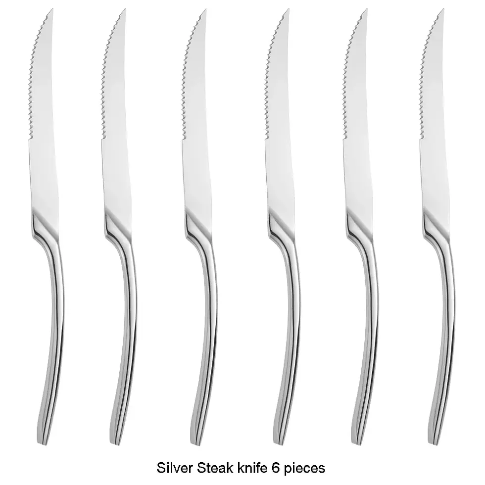 Thumbnail: 6Pcs/Set Stainless Steel Sharp Steak Knife