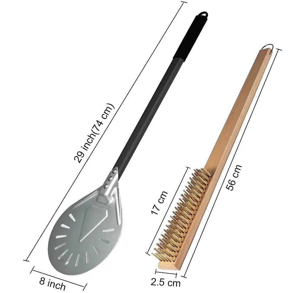 Thumbnail: PizzAtHome Long Handle 7/ 8/ 9 Inch Perforated Pizza Turning Peel