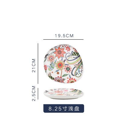 Thumbnail: Nordic Hand-Painted Ceramic Salad Plate