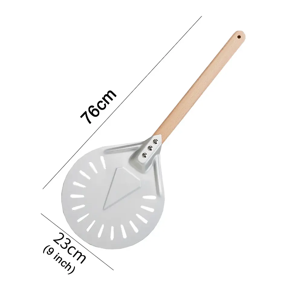 Thumbnail: PizzAtHome Long Handle 7/ 8/ 9 Inch Perforated Pizza Turning Peel