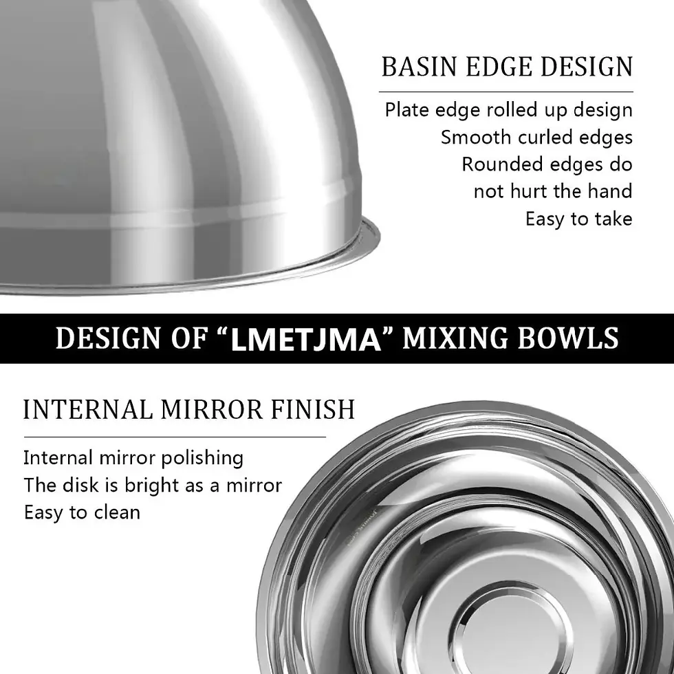 Thumbnail: LMETJMA Stainless Steel Mixing Bowls