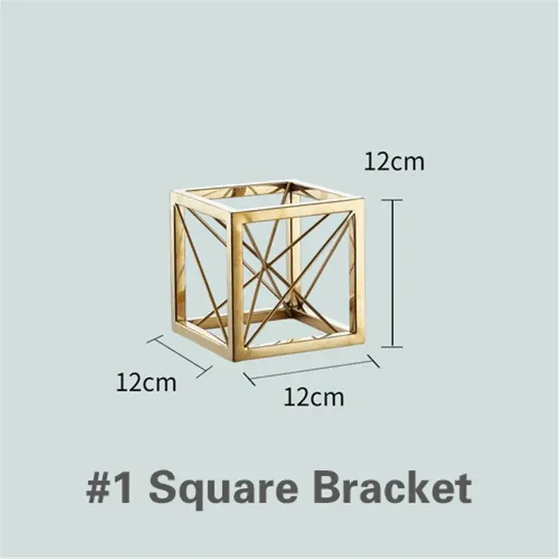 Thumbnail: 1Pcs Party Tray Creative Pull Wire Golden Dessert Table
