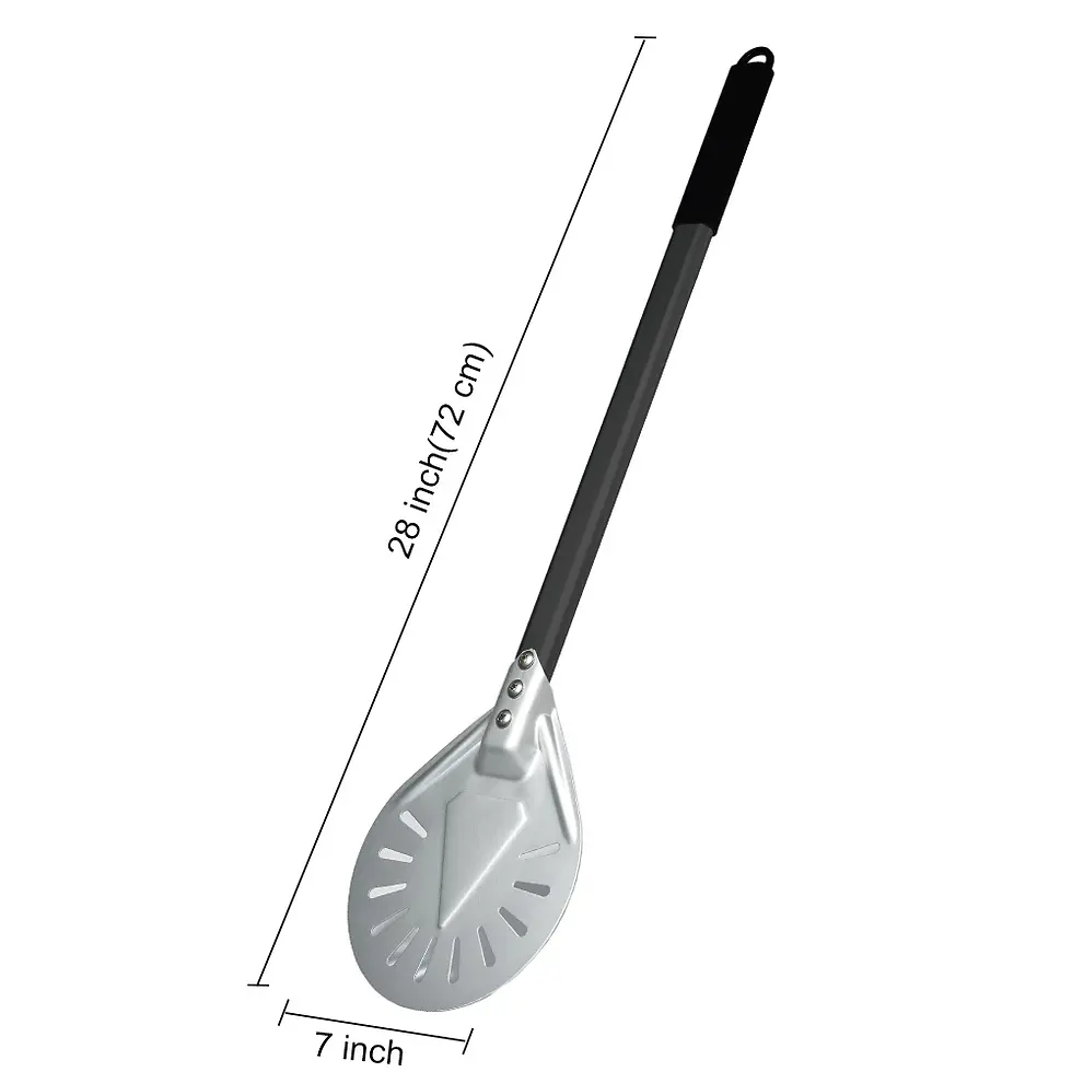 Thumbnail: PizzAtHome Long Handle 7/ 8/ 9 Inch Perforated Pizza Turning Peel