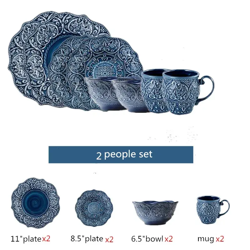 Thumbnail: Relief Western Dinner Plates Set