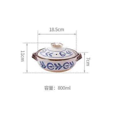 Thumbnail: 1 Pcs Ceramic Casserole Japanese Style Black Small Pot
