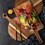 Thumbnail: Acacia Wood Cutting Board With Handle,Round Pizza Paddle Serving