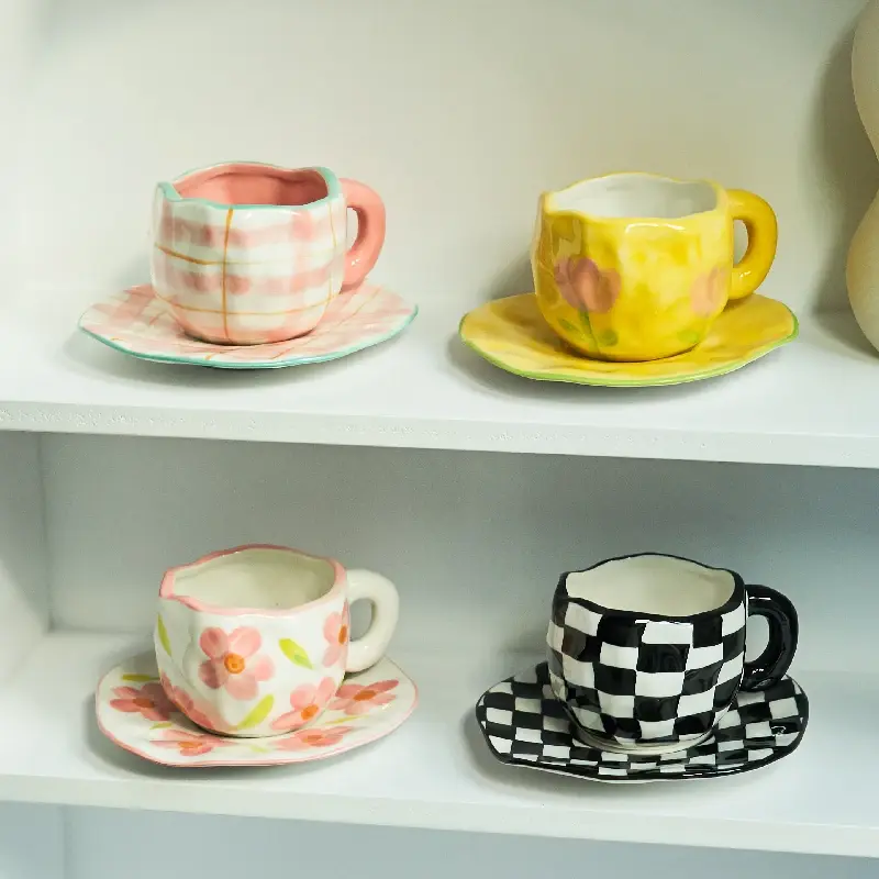 Thumbnail: Nordic Monochrome Cup Black and White Checkerboard Mug