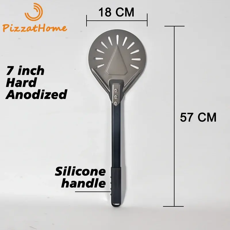 Thumbnail: PizzAtHome Long Handle 7/ 8/ 9 Inch Perforated Pizza Turning Peel