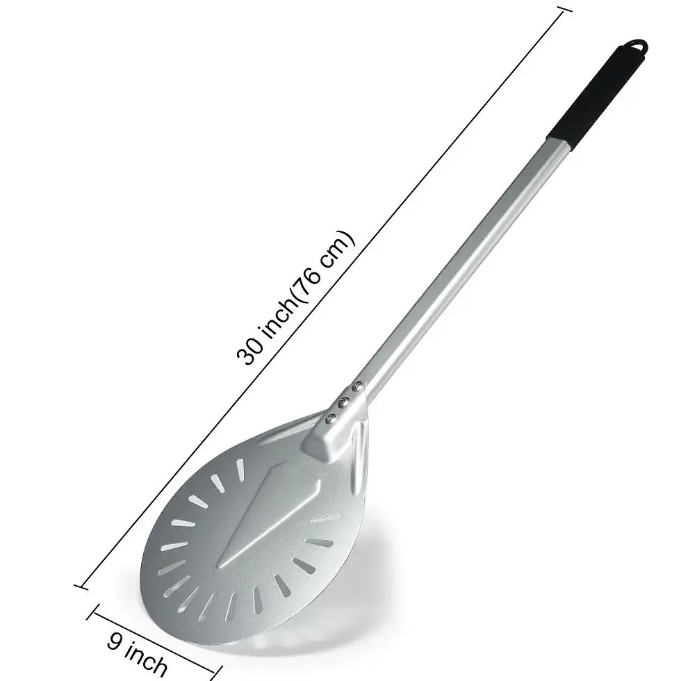 Thumbnail: PizzAtHome Long Handle 7/ 8/ 9 Inch Perforated Pizza Turning Peel