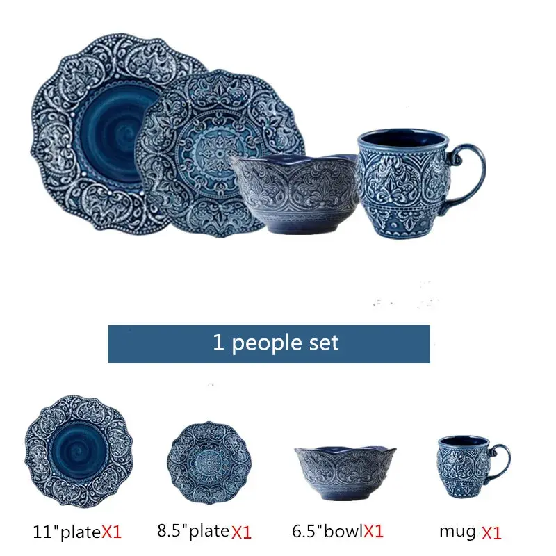 Thumbnail: Relief Western Dinner Plates Set