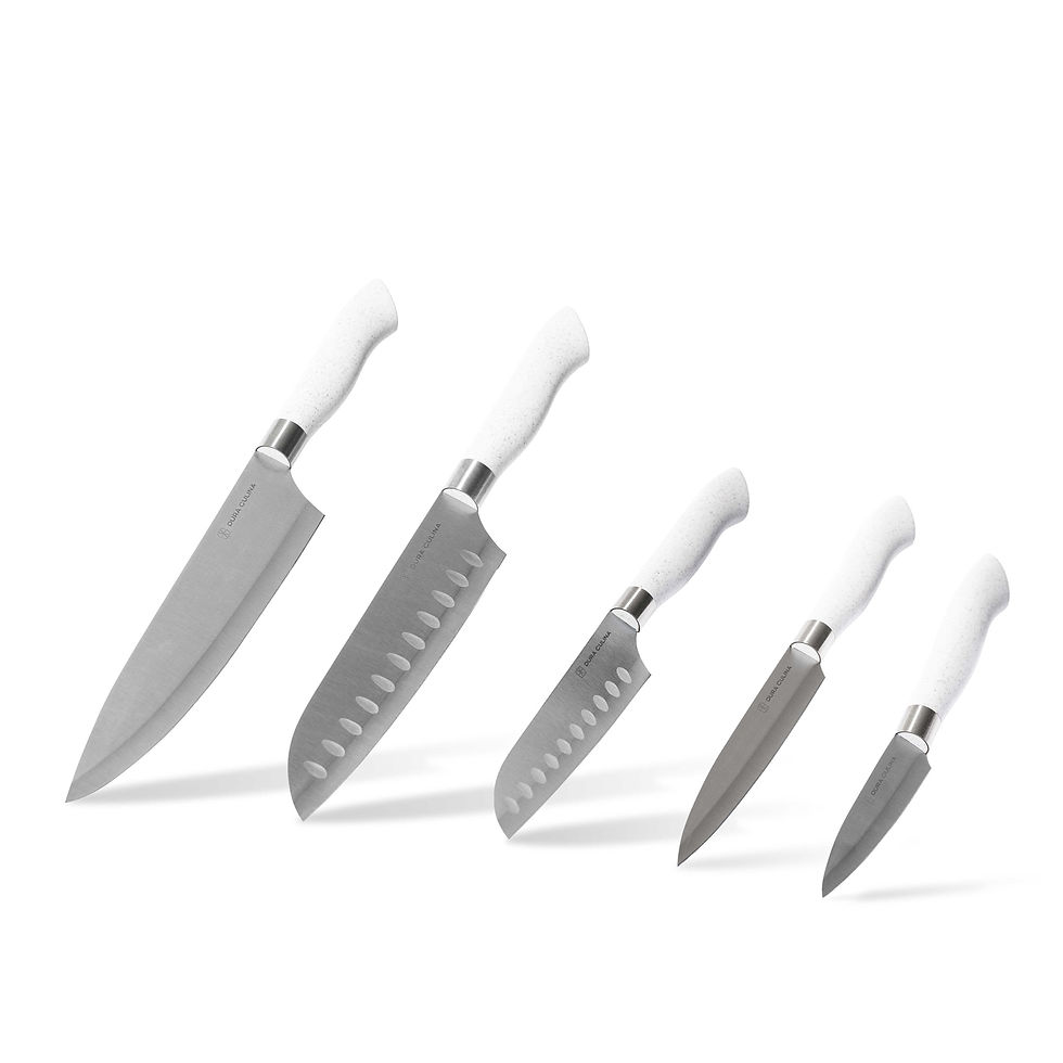 Thumbnail: EcoCut 10 Piece Kitchen Knife Set With Blade Guards, Grey