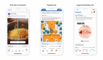 Facebook : 3 nouveaux formats publicitaires vont être déployés