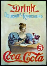 Affiche Coca-Cola avec une femme