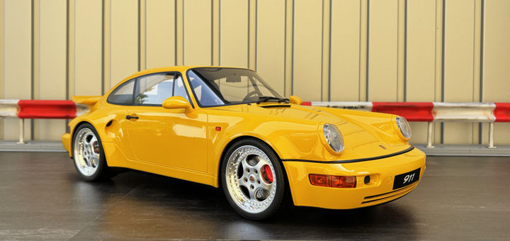 Porsche 964 Turbo S GT Spirit scale 1:8 speedgelb