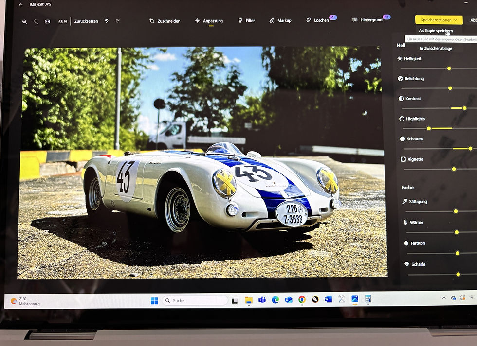 Porsche 550 Spyder 1953 scale 1:8 Finemodelcars