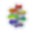 Rainbow ribbon looping back and forth over white background with text Cure Ableism Not Autism