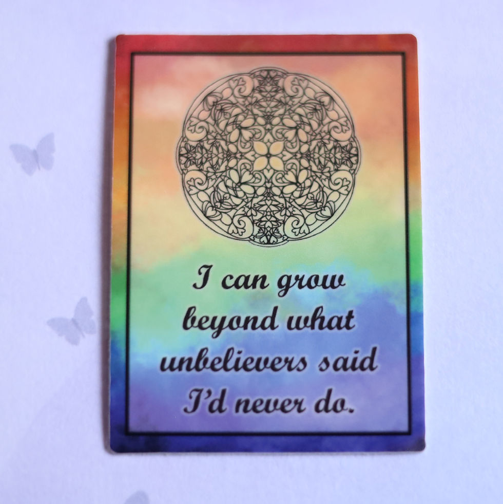 Thumbnail: "I can grow beyond what unbelievers said I'd never do."