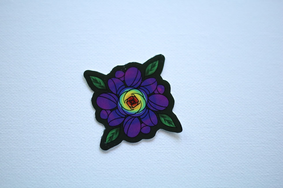 Thumbnail: Symmetrical Flower Waterproof Stickers