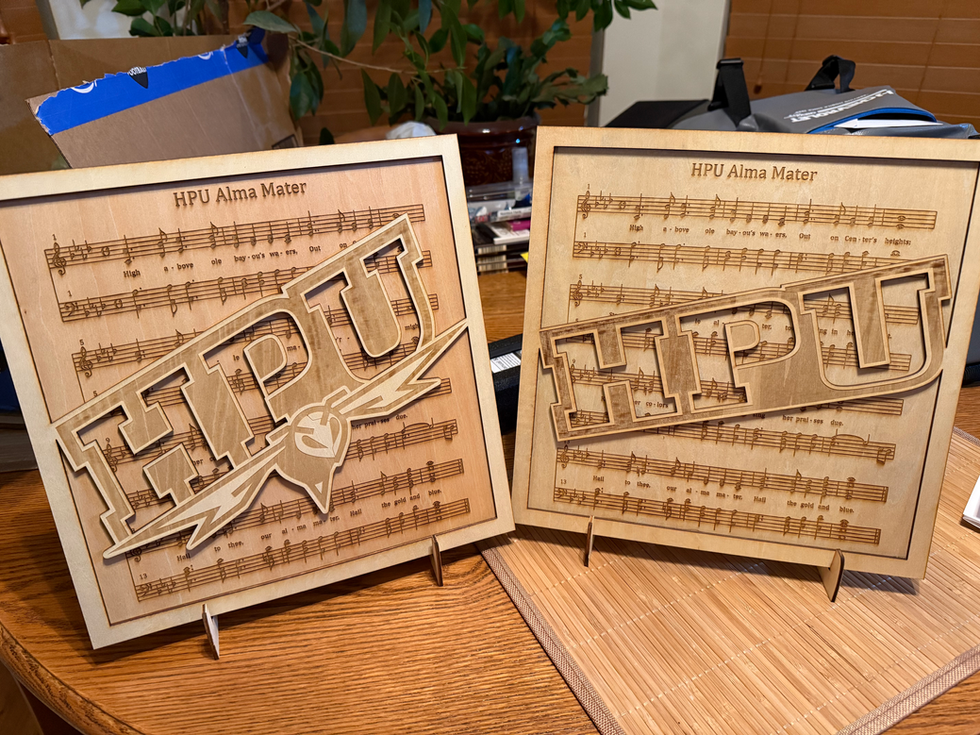 Laser cut and engraved plaque