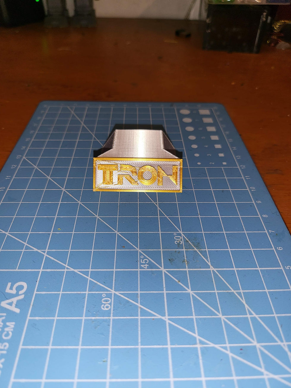 Thumbnail: Flynn in Gold 3 (Gold) Light Cycle from 1982 TRON movie!